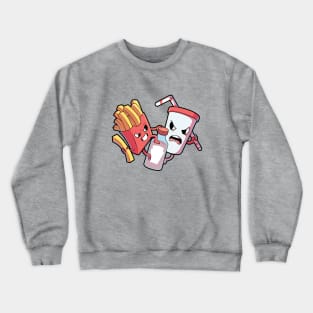 Fast Food Fight Crewneck Sweatshirt